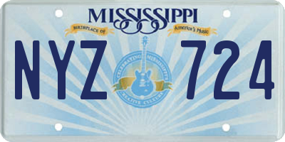MS license plate NYZ724