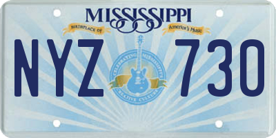 MS license plate NYZ730