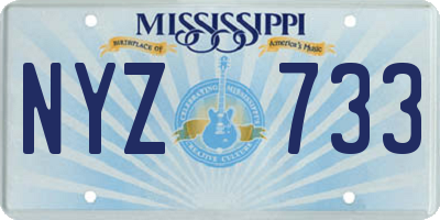 MS license plate NYZ733