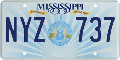 MS license plate NYZ737