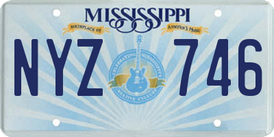 MS license plate NYZ746