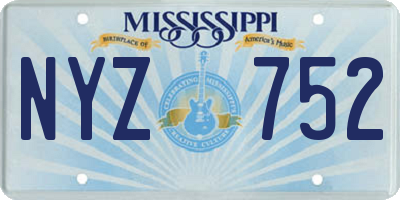 MS license plate NYZ752