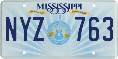 MS license plate NYZ763