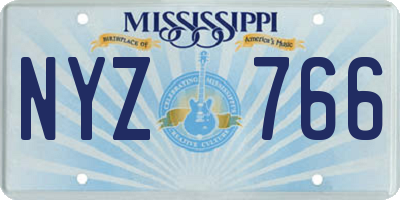 MS license plate NYZ766