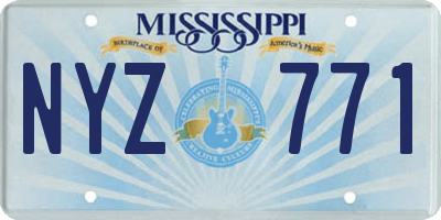 MS license plate NYZ771