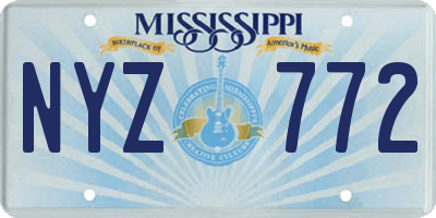 MS license plate NYZ772