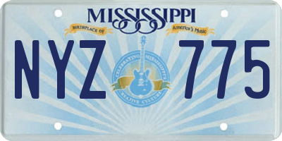 MS license plate NYZ775