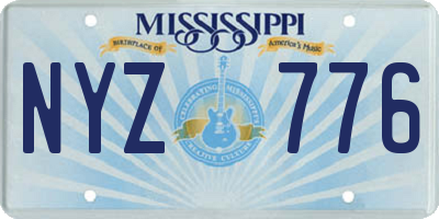 MS license plate NYZ776