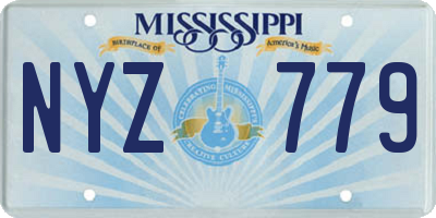 MS license plate NYZ779