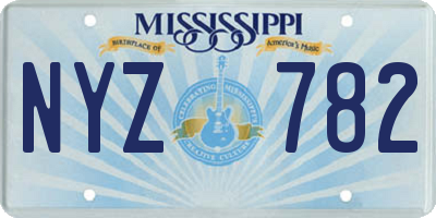 MS license plate NYZ782