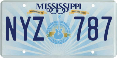 MS license plate NYZ787