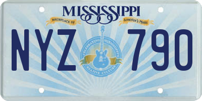 MS license plate NYZ790