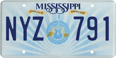 MS license plate NYZ791