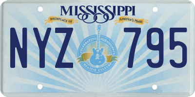 MS license plate NYZ795