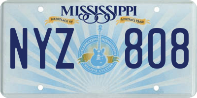 MS license plate NYZ808
