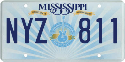 MS license plate NYZ811