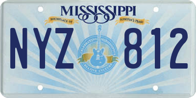 MS license plate NYZ812