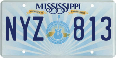 MS license plate NYZ813