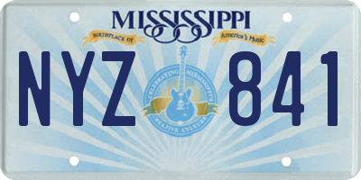 MS license plate NYZ841