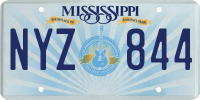 MS license plate NYZ844