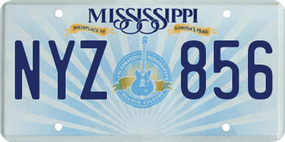 MS license plate NYZ856