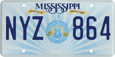 MS license plate NYZ864