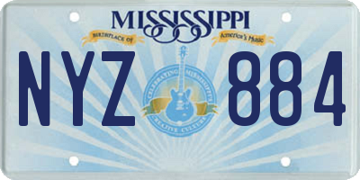 MS license plate NYZ884