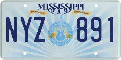 MS license plate NYZ891