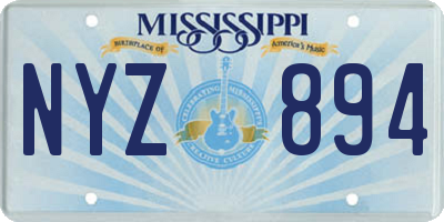 MS license plate NYZ894