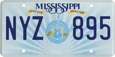 MS license plate NYZ895