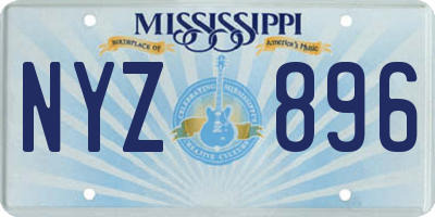MS license plate NYZ896
