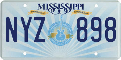 MS license plate NYZ898