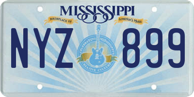 MS license plate NYZ899