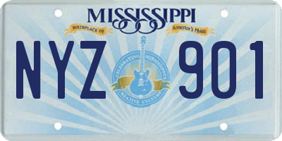 MS license plate NYZ901