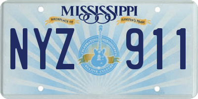 MS license plate NYZ911