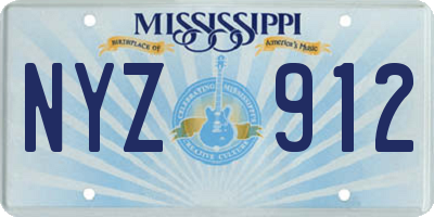 MS license plate NYZ912