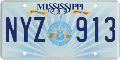 MS license plate NYZ913