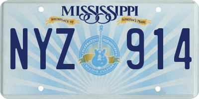 MS license plate NYZ914