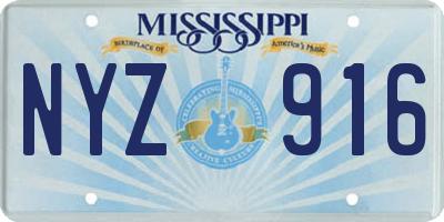 MS license plate NYZ916