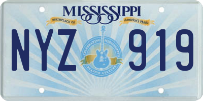 MS license plate NYZ919