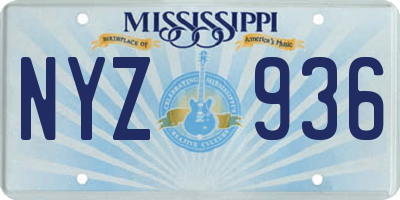 MS license plate NYZ936