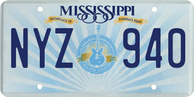 MS license plate NYZ940