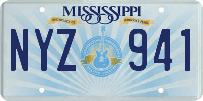 MS license plate NYZ941