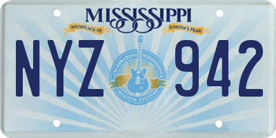 MS license plate NYZ942