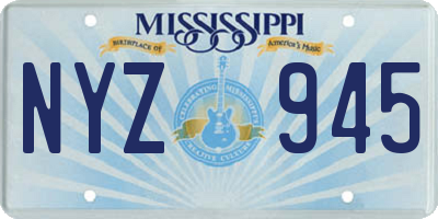 MS license plate NYZ945