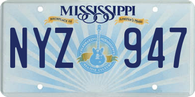 MS license plate NYZ947