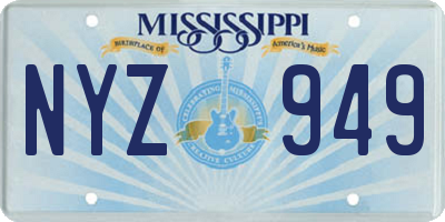 MS license plate NYZ949