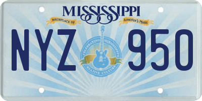 MS license plate NYZ950
