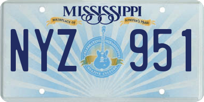 MS license plate NYZ951