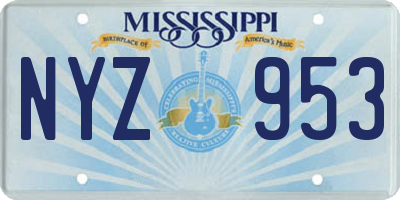 MS license plate NYZ953